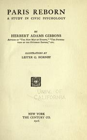 Cover of: Paris reborn by Herbert Adams Gibbons