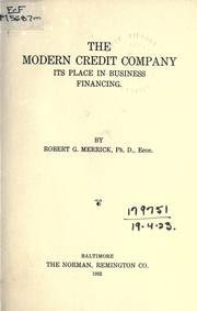 The modern credit company by Robert Graff Merrick