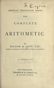 Cover of: The complete arithmetic