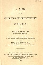 Cover of: A view of the evidence of Christianity: a new edition