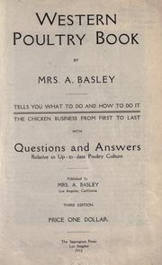 Cover of: Western poultry book by A. Basley, A. Basley