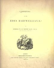 Cover of: Addenda to the Aedes Hartwellianae