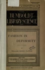 Cover of: Fashion in deformity