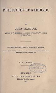 Cover of: Philosophy of rhetoric. by Bascom, John