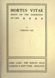 Cover of: Hortus vitae by Vernon Lee