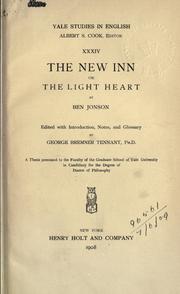 Cover of: The new inn, or, The light heart.: Edited with introd., notes, and glossary by George Bremner Tennant.