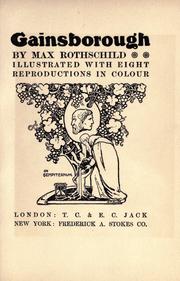 Cover of: Gainsborough by Max Rothschild, Max Rothschild