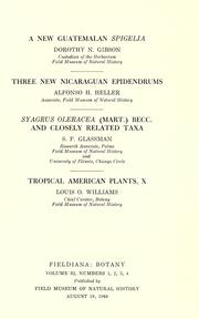 Cover of: Tropical American plants, X