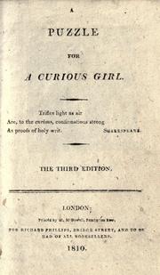 Cover of: puzzle for a curious girl.