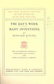 Cover of: The  day's work ; Many inventions by Rudyard Kipling