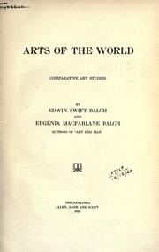 Cover of: Arts of the world by Edwin Swift Balch