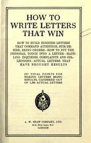 Cover of: How to write letters that win