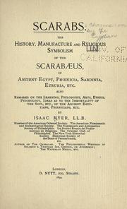 Cover of: Scarabs. by Isaac Myer