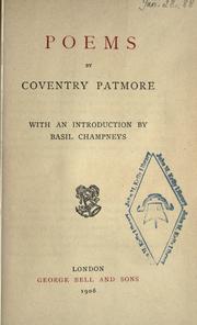 Cover of: Poems by Coventry Kersey Dighton Patmore