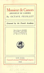 Cover of: Monsieur de Camors by Feuillet, Octave, Feuillet, Octave