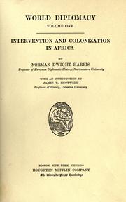 Cover of: Intervention and colonization in Africa by Harris, Norman Dwight