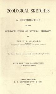 Cover of: Zoological sketches by Felix Leopold Oswald