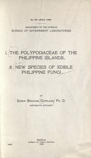 Cover of: The Polypodiaceae of the Philippine Islands. by Edwin Bingham Copeland