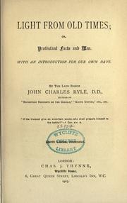 Light from old times by J. C. Ryle