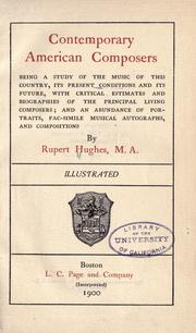 Cover of: Contemporary American composers by Rupert Hughes, Rupert Hughes