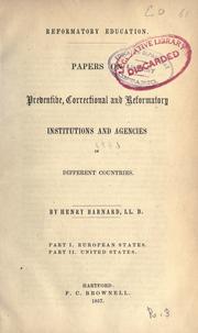 Cover of: Reformatory education by Henry Barnard