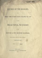 Cover of: Rhymes of the Rockies by 
