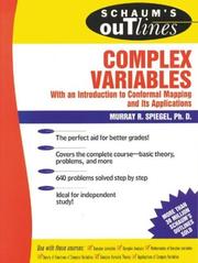 Cover of: Schaum's Outline of Complex Variables by Murray R. Spiegel, Murray R. Spiegel
