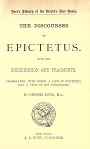 Cover of: The discourses of Epictetus by Epictetus