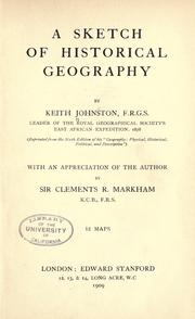 Cover of: A sketch of historical geography by Keith Johnston