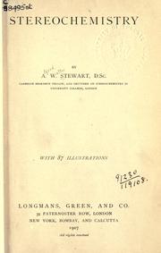 Cover of: Stereochemistry.