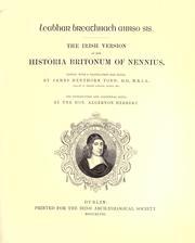 Cover of: Leabhar breathnach annso sis by Nennius