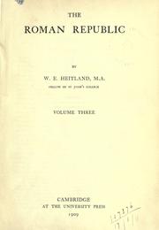 Cover of: The Roman Republic. by William Emerton Heitland, William Emerton Heitland