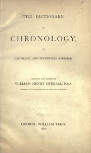 Cover of: The dictionary of chronology, or historical and statistical register.