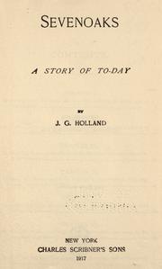 Cover of: Sevenoaks by Josiah Gilbert Holland