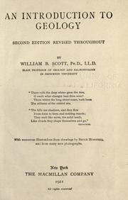 Cover of: An introduction to geology. by William Berryman Scott