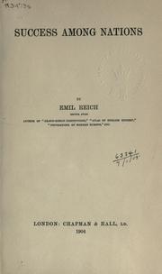 Cover of: Success among nations. by Reich, Emil