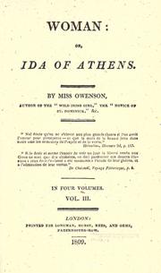Cover of: Woman: or Ida of Athens. by Lady Morgan