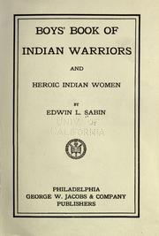 Cover of: Boys' book of Indian warriors and heroic Indian women