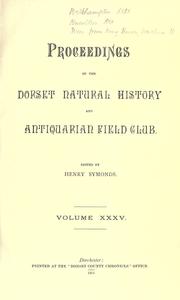 Cover of: Proceedings. by Dorset Natural History and Archaeological Society, Dorset Natural History and Archaeological Society