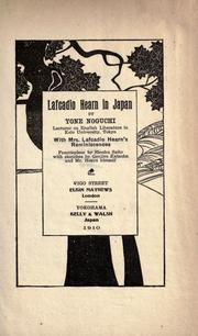 Cover of: Lafcadio Hearn in Japan by Yoné Noguchi