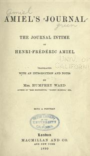 Cover of: Amiel's Journal by Henri Frédéric Amiel