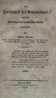 Cover of: Die Irrth©·umer des Romanismus, auf ihren Ursprung in der menschlichen Natur zur©·uckgef©·uhrt