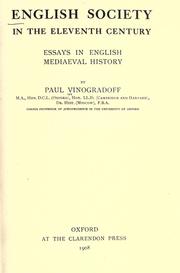 Cover of: English society in the eleventh century by Paul Vinogradoff