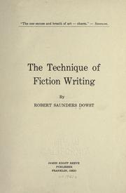 Cover of: The technique of fiction writing