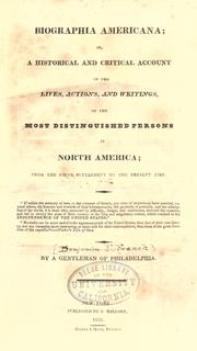 Biographia americana by B. F. French
