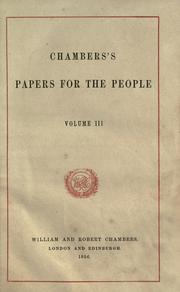 Cover of: Chambers's papers for the people. by 