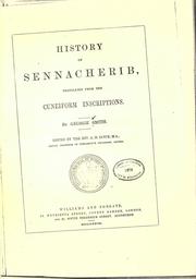Cover of: History of Sennacherib