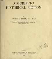 Cover of: A guide to historical fiction. by Ernest Albert Baker