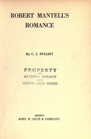 Cover of: Robert Mantell's romance