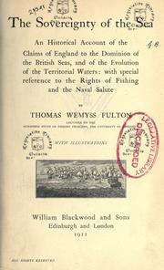 Cover of: The sovereignty of the sea by Thomas Wemyss Fulton